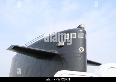 Die stillgelegte Typ-091 Atom-U-Boot ist auf Anzeige an der Chinesischen Marine Museum in Qingdao, Provinz Shandong, China 24. April 2017. Stockfoto