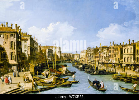 Canaletto, Malerei, den Grand Canal in der Nähe der Rialto Brücke, Venedig, 1728-1732 Stockfoto