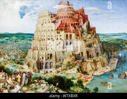 Pieter Brueghel der Ältere, der Turm von Babel, Malerei, 1563 Stockfoto