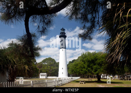 Hunting Island Lighthouse in Hunting Island State Park, South Carolina, USA. Stockfoto