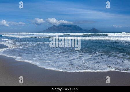 Tag Sommer am Strand. Bloubergstrand, Kapstadt, Südafrika. Mai 2010. Nicht-ex. Stockfoto