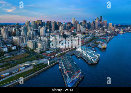 Seattle ist die größte Stadt im pazifischen Nordwesten Stockfoto