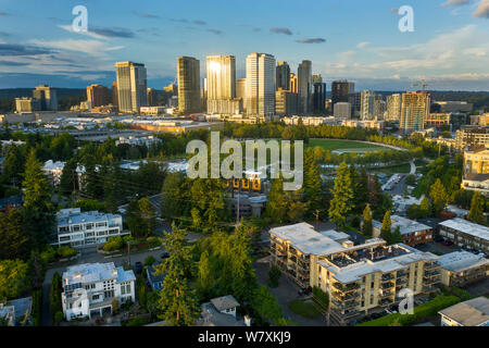 Bellevue ist eine moderne Stadt im Staat Washington, USA Stockfoto