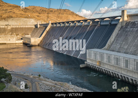 Grand Coulee Dam, Columbia River, Stadt Grand Coulee, Washington State, USA Stockfoto