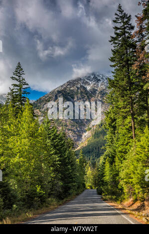 Icicle Ridge, Ansicht von Eiszapfen Road, North Cascades, Okanogan-Wenatchee National Forest, in der Nähe von Leavenworth, Washington State, USA Stockfoto