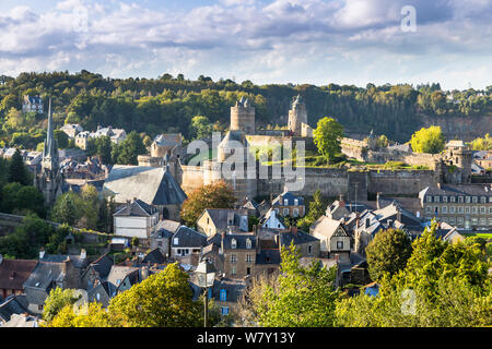 Chateau de Fougeres, Ille et Vilaine, Bretagne, Frankreich, Oktober 2014. Stockfoto