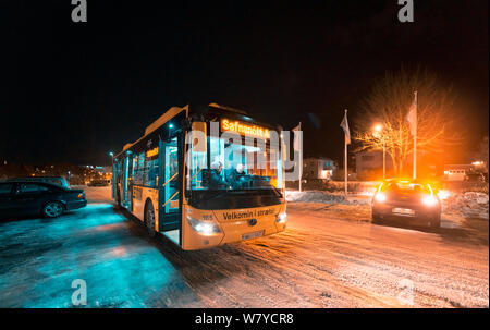 Öffentliche Stadtbus, Reykjavik, Island Stockfoto