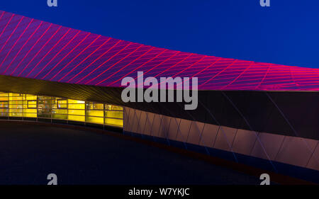 Blick von Außen von den Bla Planet Aquarium, Kopenhagen, Dänemark, Europa. Stockfoto