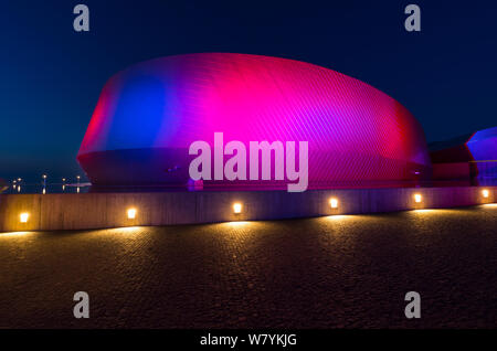 Blick von Außen von den Bla Planet Aquarium, Kopenhagen, Dänemark, Europa. Stockfoto