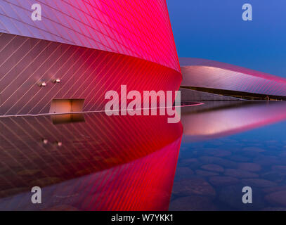 Blick von Außen von den Bla Planet Aquarium, Kopenhagen, Dänemark, Europa. Stockfoto