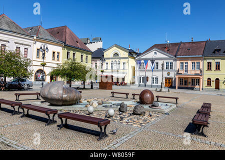 Radnice, Náměstí Míru, Bruntál, Moravskoslezský kraj, Slezsko, Ceska Republika/Hauptplatz, Stadt Bruntal, Mähren, Opava region, Schlesien, Tschechische Repub Stockfoto