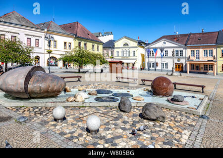 Radnice, Náměstí Míru, Bruntál, Moravskoslezský kraj, Slezsko, Ceska Republika/Hauptplatz, Stadt Bruntal, Mähren, Opava region, Schlesien, Tschechische Repub Stockfoto