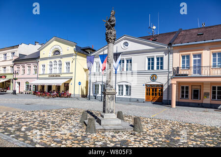 Radnice, Náměstí Míru, Bruntál, Moravskoslezský kraj, Slezsko, Ceska Republika/Hauptplatz, Stadt Bruntal, Mähren, Opava region, Schlesien, Tschechische Repub Stockfoto