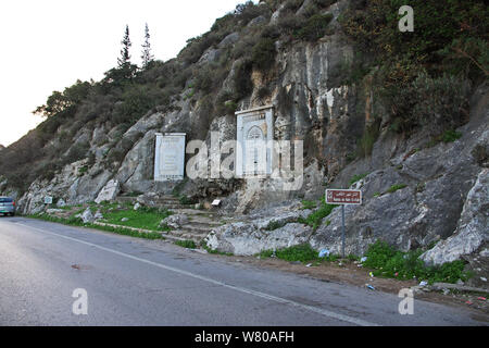 Beirut, Libanon - 31 Dez 2017. Nahr al Kalb-Dog River, Libanon Stockfoto