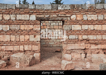 Römische Ruinen in Anjar, Libanon Stockfoto