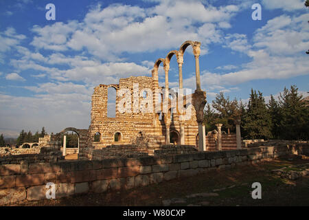 Römische Ruinen in Anjar, Libanon Stockfoto