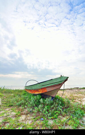 Gestrandete Boot Stockfoto