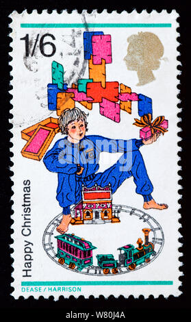 Großbritannien Briefmarke - Weihnachten 1968 Stockfoto