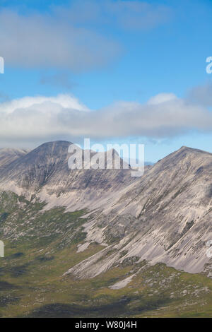 Die lange Kante des Foinaven von Arkle, Sutherland, Schottland gesehen Stockfoto