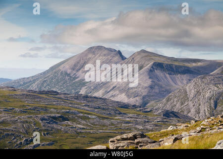 Die lange Kante des Foinaven von meall Horn, Sutherland, Schottland gesehen Stockfoto