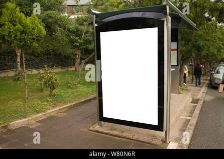 Bushaltestelle Mockup Istanbul Stockfoto