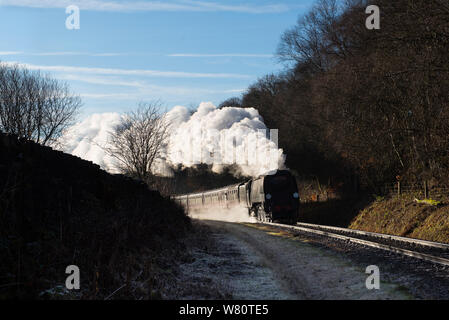 34092 Nähert Sich irwell Vale bei der ELR-mit einem Santa Besondere Stockfoto