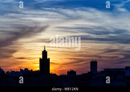 Sonnenuntergang in Casablanca, Marokko von Abd-Elilah Ouassif. Stockfoto