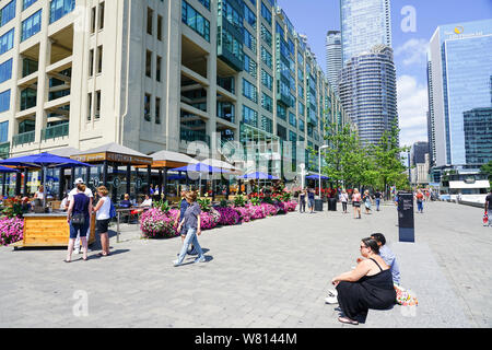 Toronto Hafen - vorne oder Harbourfront in Ontario, Kanada, im Sommer ein tolles Reiseziel. Stockfoto