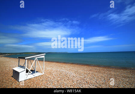 Weymouth Beach an einem schönen Sommertag, Dorset, Großbritannien Stockfoto