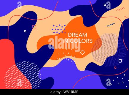 Traum in Farben - moderne Wohnung design Style abstrakte Banner Stock Vektor