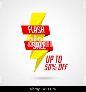 Verkauf label für Banner und Poster. Flash Sale Vorlage Stock Vektor