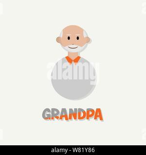Menschen oldman Symbol, Opa cartoon Vektor Stock Vektor