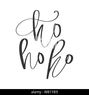Ho ho ho Vektor Text Weihnachten kalligraphische Schrift Design Karte Vorlage. Kreative Typografie für Weihnachtsgeschenk Poster. Schriftkalligraphie Stock Vektor