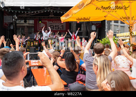 Wichtigste Festival oder Mainfest 2019, einem traditionellen deutschen Folk Festival in Römerberg, Frankfurt am Main, Deutschland, Europa Stockfoto