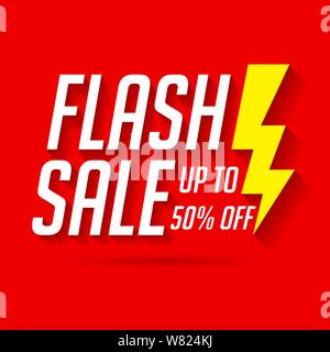 Verkauf label für Banner und Poster. Flash Sale Vorlage Stock Vektor