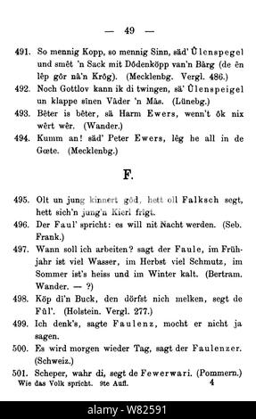 De Wie das Volk spricht (Hoefer) 054. Stockfoto