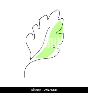 Fortlaufende eine Linie Zeichnung von Monstera Blatt. Linie Art Kontur Minimalismus Kunst für Logo-Symbol, Web-Design. Moderne Einrichtung Stock Vektor
