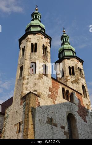 Krakau, Polen, 25. Mai 2019 - Blick auf die Kirche von Saint Andrew's, eine barocke Kirche in der Altstadt in Krakau, Polen. Stockfoto