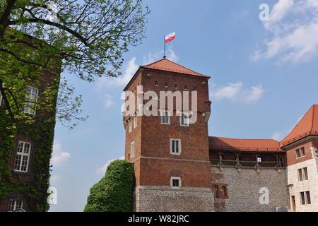 Krakau, Polen, 25. Mai 2019 - Blick auf das Königsschloss Wawel in Krakau, Polen. Stockfoto