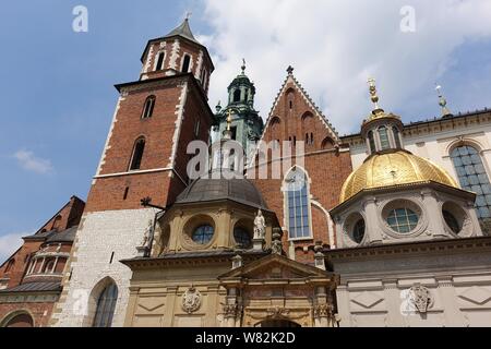 Krakau, Polen, 25. Mai 2019 - Blick auf das Königsschloss Wawel in Krakau, Polen. Stockfoto