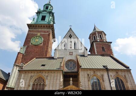 Krakau, Polen, 25. Mai 2019 - Blick auf das Königsschloss Wawel in Krakau, Polen. Stockfoto