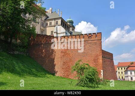 Krakau, Polen, 25. Mai 2019 - Blick auf das Königsschloss Wawel in Krakau, Polen. Stockfoto