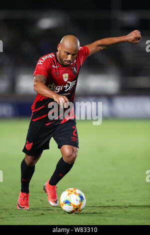 Kanagawa, Japan. 7 Aug, 2019. Jonathan (paranaense) Fußball: J.League YBC Levain Cup / conmebol Sudamericana Meisterschaft finale 2019 KANAGAWA Übereinstimmung zwischen Shonan Bellmare0-4 Atlético Paranaense an Shonan BMW Stadion Hiratsuka in Kanagawa, Japan. Credit: yohei Osada/LBA SPORT/Alamy leben Nachrichten Stockfoto