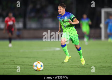 Kanagawa, Japan. 7 Aug, 2019. (Tokac Bellmare) Fußball: J.League YBC Levain Cup / conmebol Sudamericana Meisterschaft finale 2019 KANAGAWA Übereinstimmung zwischen Shonan Bellmare0-4 Atlético Paranaense an Shonan BMW Stadion Hiratsuka in Kanagawa, Japan. Credit: yohei Osada/LBA SPORT/Alamy leben Nachrichten Stockfoto