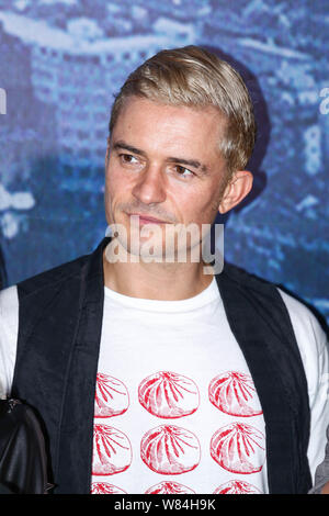 Englisch Schauspieler Orlando Bloom besucht eine Media Meeting Event für seinen Film. M.A.R.T Chase: Der Drache und Phoenix' in Shanghai, China, 17. Oktober 2016. Stockfoto