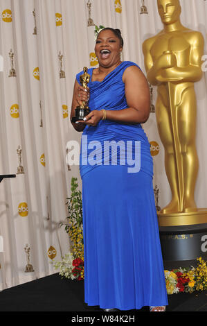 LOS ANGELES, Ca. März 07, 2010: Mo'Nique am 82nd Academy Awards im Kodak Theater, Hollywood. © 2010 Paul Smith/Featureflash Stockfoto