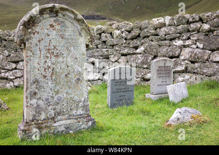 Graveyard auf Hirta, St Kilda Archipel, Großbritannien Stockfoto