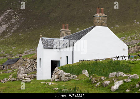 Alte Gebäude auf Hirta, St Kilda Archipel, Großbritannien Stockfoto