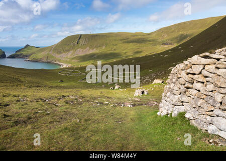 Alte Gebäude auf Hirta, St Kilda Archipel, Großbritannien Stockfoto