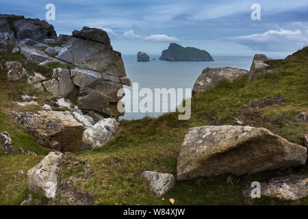 Landschaft von Hirta, St Kilda, Großbritannien Stockfoto